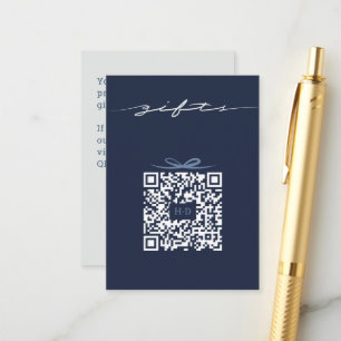 Cadeaobox & Strik QR-code Trouwregister Informatiekaartje