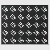 Cadeau 100th Papier d'emballage d'anniversaire (Plat)