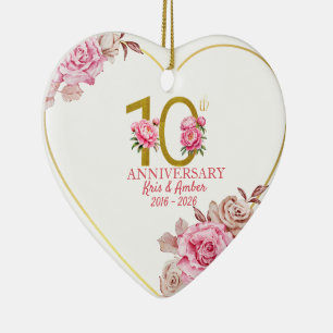 Cadeau 10e anniversaire de mariage Ornement