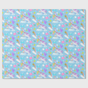 Cadeau 10e anniversaire Unicorn Motif papier d'enveloppem