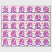 Cadeau 10e anniversaire violet unicorn bouclier papier de (Plat)