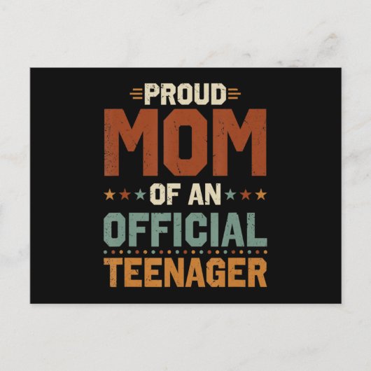 Cadeau 13e verjaardag Jongens Meisjes Trotse moede Briefkaart (Voorkant)