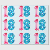 Cadeau 18 Papier à enveloppement bleu (Plat)