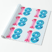 Cadeau 18 Papier à enveloppement bleu (Déroulé)