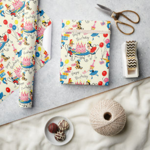 Cadeau 1950 Joyeux papier d'enveloppement d'anniversaire