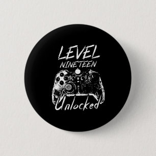 Cadeau 19e verjaardag 19 jaar oude cadeaus 19e ver ronde button 5,7 cm