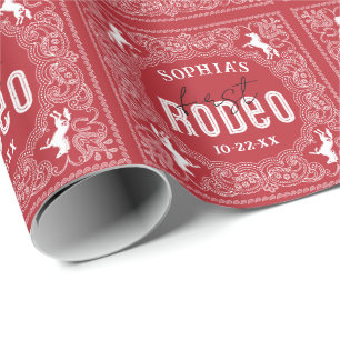 Cadeau 1er Rodeo Anniversaire Papier d'enveloppement - We