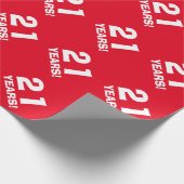 Cadeau 21E Anniversaire papier d'emballage | Numéro d'âge (Coin)