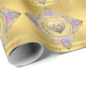 Cadeau 24e anniversaire Opal papier d'emballage (Coin rond)