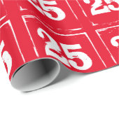 Cadeau 25 Papier d'enrobage de texte blanc (Coin rond)