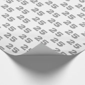 Cadeau 25e anniversaire d'argent papier d'enveloppement d (Coin)