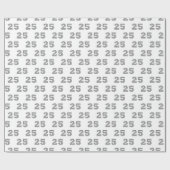 Cadeau 25e anniversaire d'argent papier d'enveloppement d (Plat)