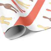 Cadeau 3 Boutons de chat #1 Papier d'enveloppement (Coin rond)