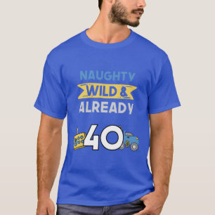 Cadeau 40 jaar verjaardag vrouwenoy Auto's familie T-shirt