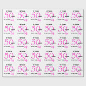 Cadeau 50e année Anniversaire Papier d'enveloppement cade (Plat)