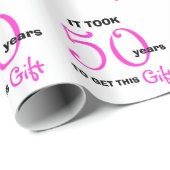 Cadeau 50e année Anniversaire Papier d'enveloppement cade (Coin rond)