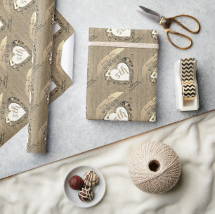 Cadeau 5e anniversaire Mariage papier d'enveloppement d'i