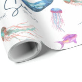 Cadeau À La Mer Nous Allons Envelopper Du Papier (Coin rond)