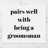 Cadeau Aanzoek Bruidsjonker Wil Je Mijn Bruidsjonk Bier Etiket (Enkel label)