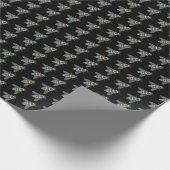 Cadeau Abeille de miel (noir) - Papier à envelopper (Coin)