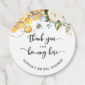 Cadeau Abeille merci d'être ici étiquettes de faveur (Devant)