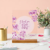 cadeau acrylique violet (Mariage)