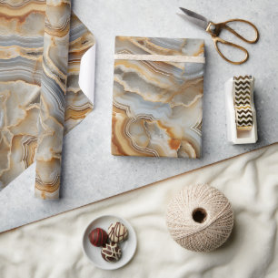 Cadeau Agate Marbré Texture Imprimer Papier Emballage Rou