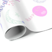 Cadeau Aïd Moubarak / Joyeux papier enveloppant l'Aïd  (Coin rond)