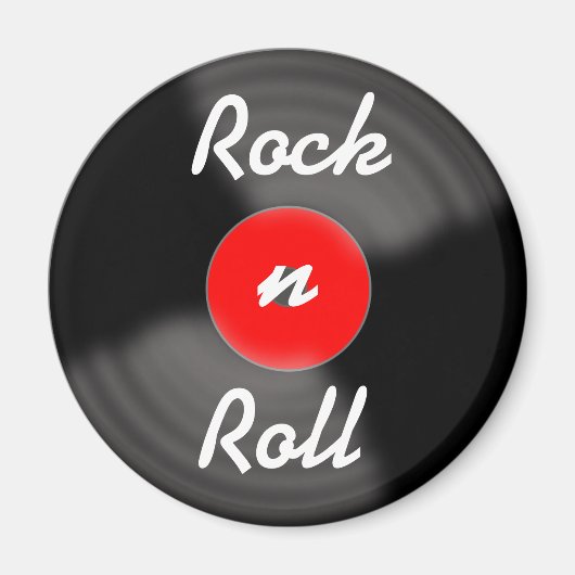 Cadeau aimant disque vinyle rétro (Devant)