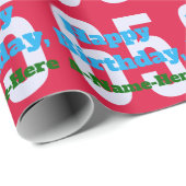 Cadeau Aimer 65e Anniversaire Papier d'enveloppement (Coin rond)