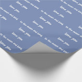 Cadeau aimez-vous au papier d'emballage de lune et de dos (Coin)