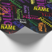 Cadeau Ajouter un nom Joyeux papier d'enveloppement d'ann (Coin)