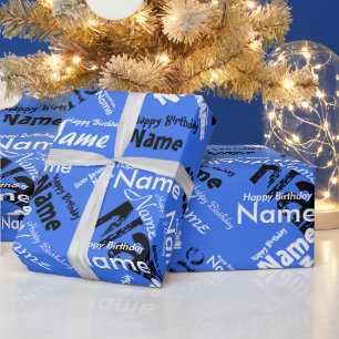 Cadeau Ajouter un nom Joyeux papier d'enveloppement d'ann