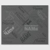 Cadeau Ajouter un nom Joyeux papier d'enveloppement d'ann (Plat)