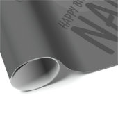 Cadeau Ajouter un nom Joyeux papier d'enveloppement d'ann (Coin rond)