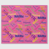 Cadeau Ajouter un nom papier d'emballage personnalisé (Plat)