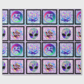 Cadeau Aliens d'Aliens holographiques et papier d'envelop (Plat)