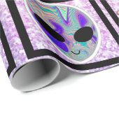 Cadeau Aliens d'Aliens holographiques et papier d'envelop (Coin rond)