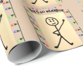 Cadeau ALLONS BRANDON amusant papier d'emballage de Noël (Coin rond)