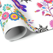 Cadeau Alpaca Pinata et papier d'enveloppement de fleurs (Coin rond)