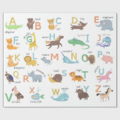 Cadeau Alphabet avec papier d'emballage Animaux (Plat)