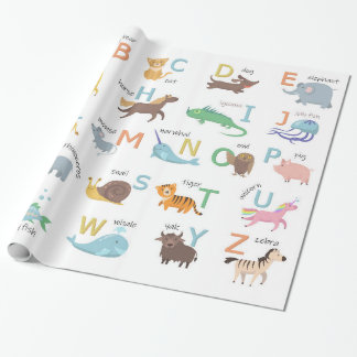 Cadeau Alphabet avec papier d'emballage Animaux