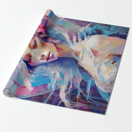 Cadeau Âme d'un ange, Pastel Papier Collage (Déroulé)