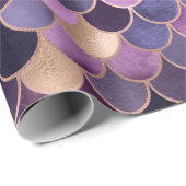 Cadeau Améthyste et or Échelles de sirène Papier d'envelo (Coin rond)