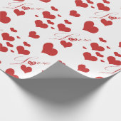 Cadeau Amour romantique et Coeurs Papier Motif (Coin)