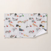 Cadeau Amoureux des chats de Noël, Yuletide Xmas M (Serviette à main)