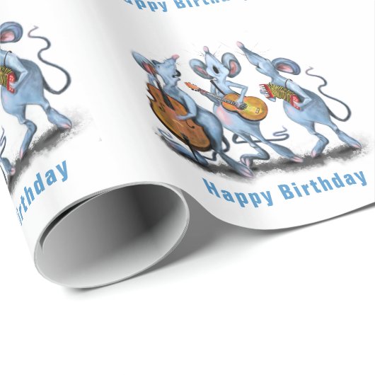 Cadeau Amusant Anniversaire Papier Papier Musical Souris (Coin rond)