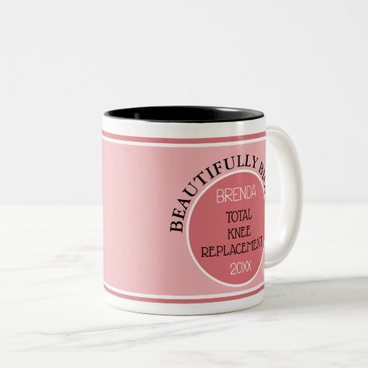 Cadeau amusant~ Belle Mug de remplacement du genou (Devant droit)