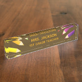 Cadeau amusant ! Plaque de nom de bureau d'enseign (Taille)
