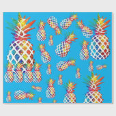 Cadeau Ananas en papier brillant (Plat)